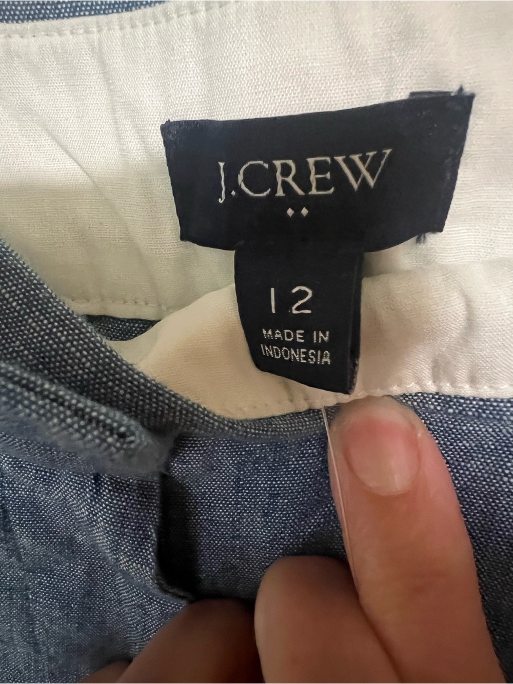 J. Crew Chambray-Look Blue Bermuda Shorts - Picture 3 of 4